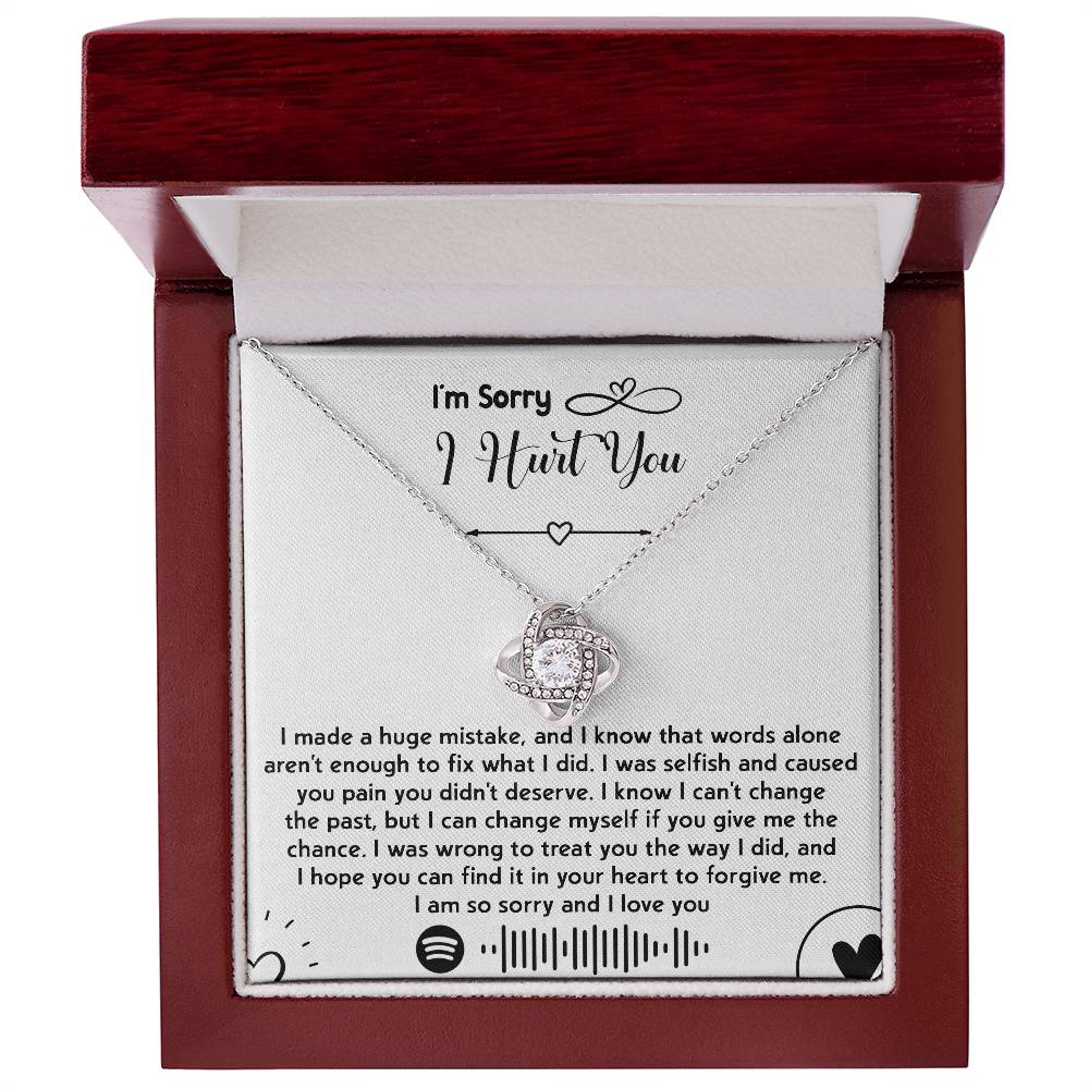 I'm Sorry I Hurt You Love Knot Necklace – A Promise to Change