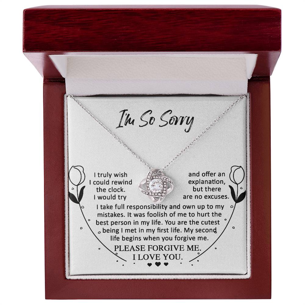 Time Turner Apology Love Knot Necklace