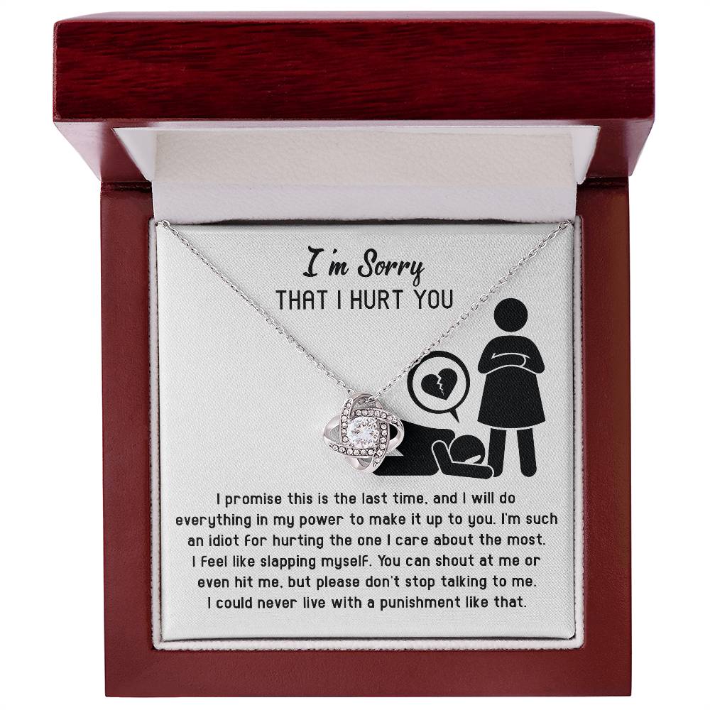 I'm Sorry That I Hurt You - Love Knot Necklace & Apology Card