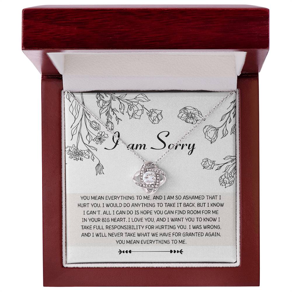 I Am Sorry Love Knot Necklace – A Symbol of Sincere Apology and Love