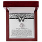 Heartfelt Regret: Love Knot Necklace with Apology Message Card