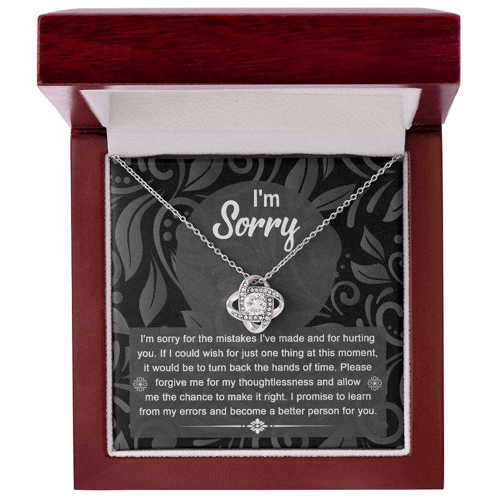 Heartfelt Apology Love Knot Necklace – A Gesture of Remorse and Love