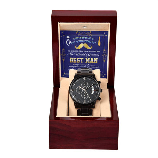 Certificate of Achievement - World's Greatest Best Man Watch